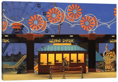 Luna Park Canvas Art Print - Brooklyn Art
