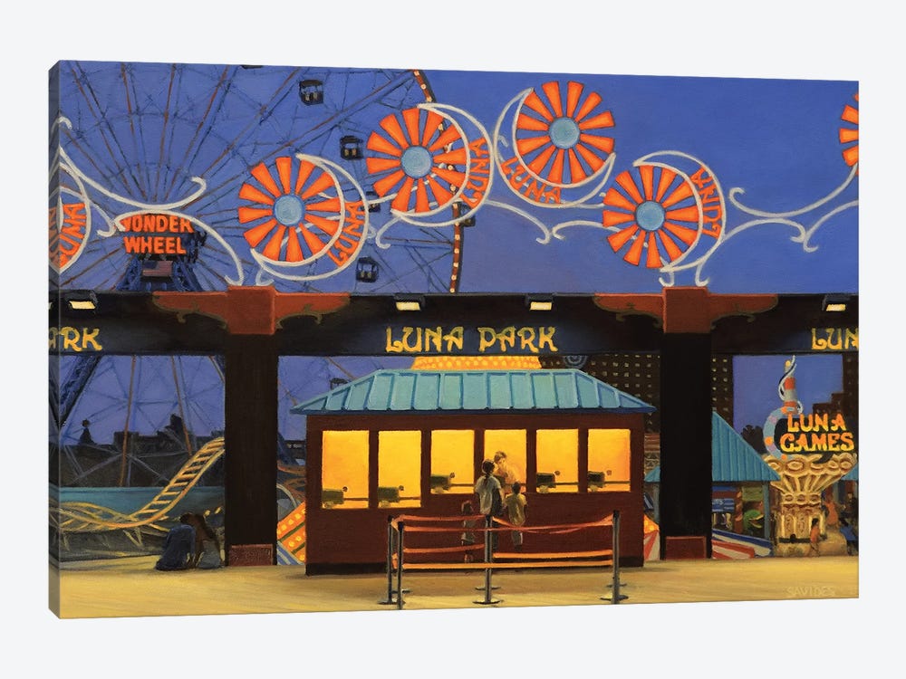 Luna Park by Nick Savides 1-piece Canvas Print