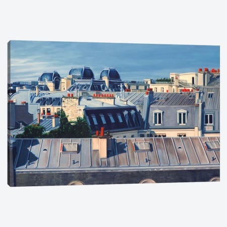 Paris Rooftops I Canvas Print #SVD56} by Nick Savides Canvas Artwork