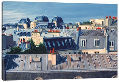Paris Rooftops I Canvas Art Print - Artful Architecture