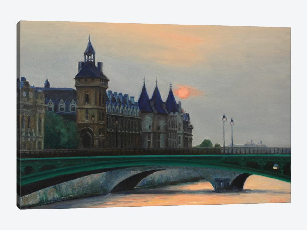 Paris Sunset And The Conciergerie by Nick Savides 1-piece Canvas Artwork
