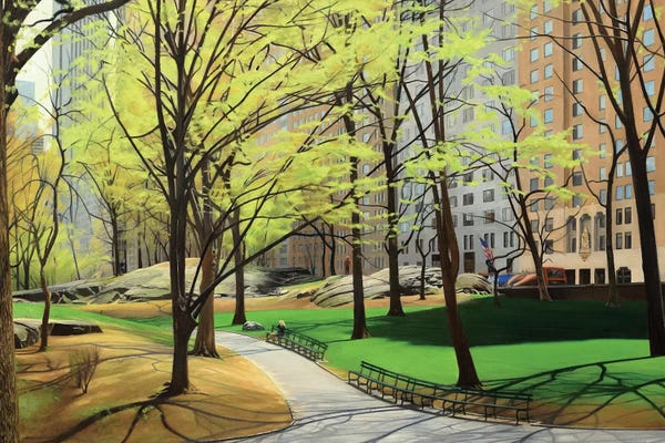 Contemporary Streetscapes: Springtime In Central Park by Nick Savides