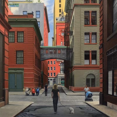 Staple Street – Looking North by Nick Savides framed canvas print