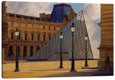 The Louvre In Morning Light Canvas Art Print - The Louvre Museum