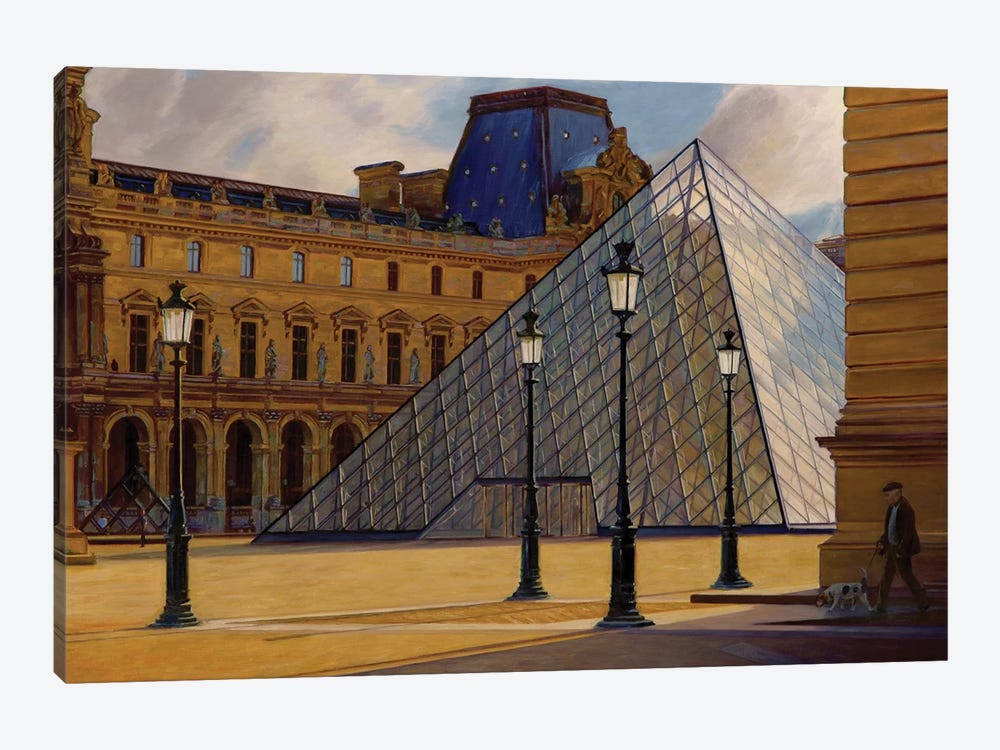 The Louvre In Morning Light by Nick Savides 1-piece Canvas Artwork