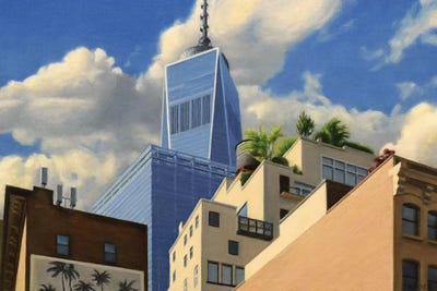 Tribeca Rooftops by Nick Savides framed canvas print