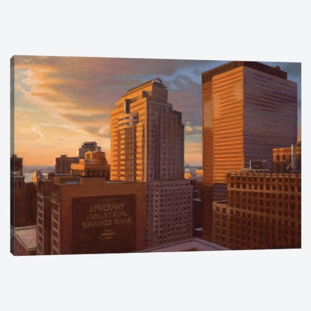 View From City Hall At Sunset Canvas Print #SVD87} by Nick Savides Art Print