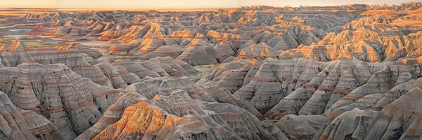 South Dakota: Badlands (The Wall) At Sunrise by Nick Savides