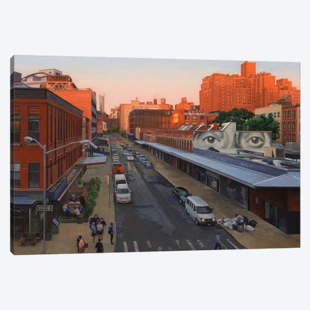 View From The High Line At Sunset – Gansevoort Street Canvas Print #SVD90} by Nick Savides Canvas Art Print