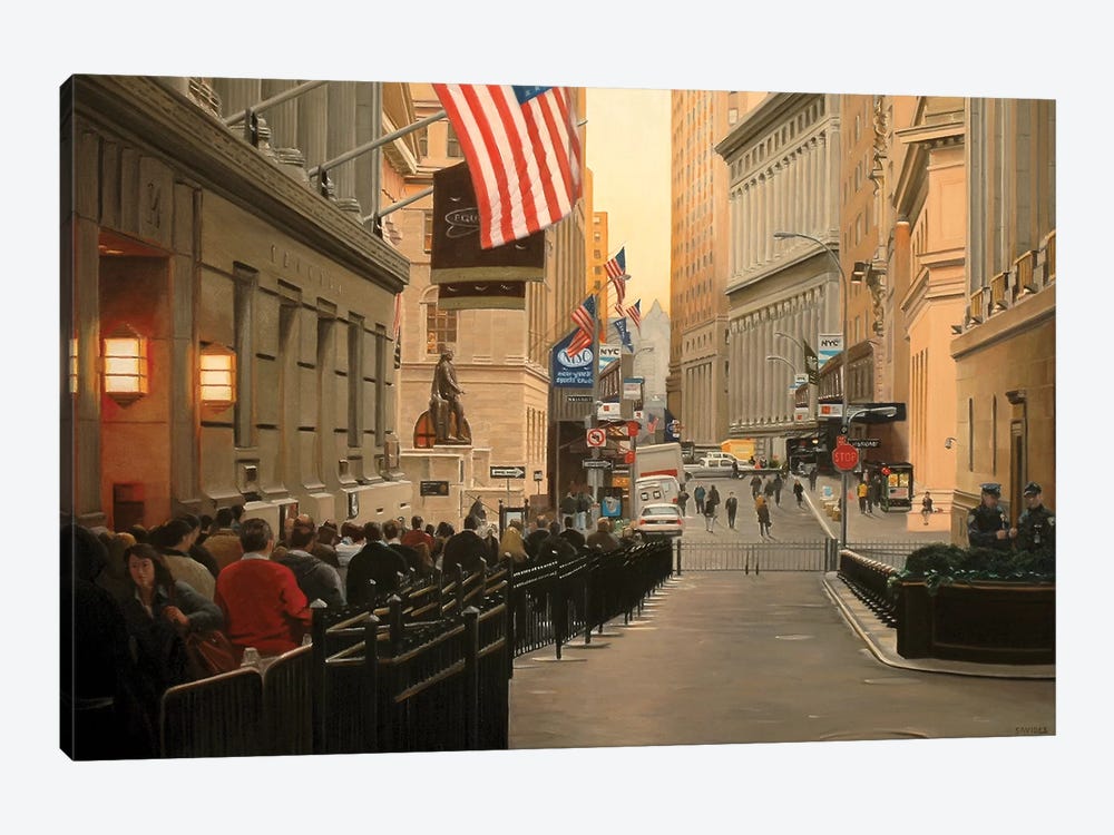 Wall Street, Early Morning by Nick Savides 1-piece Canvas Art