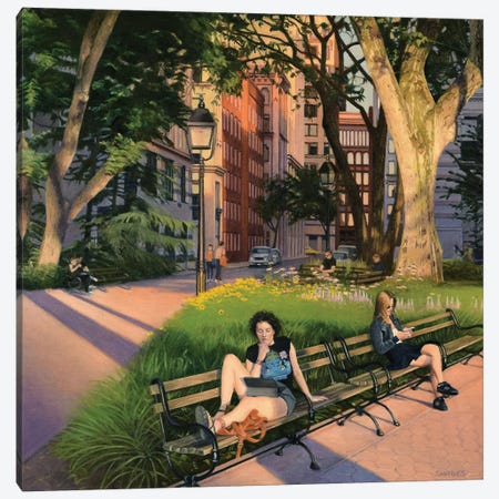 Washington Square Park - Summer Evening Canvas Print #SVD97} by Nick Savides Canvas Wall Art