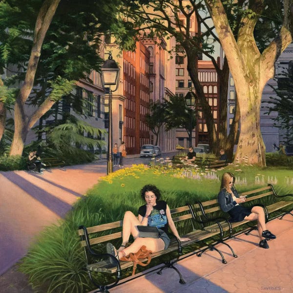 Nick Savides: Washington Square Park - Summer Evening by Nick Savides
