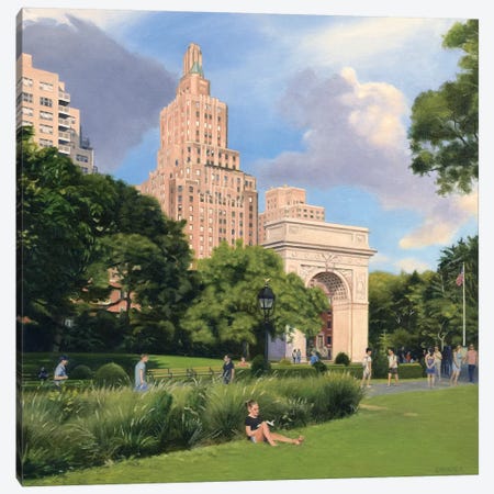 Washington Square Park - Summer Afternoon Canvas Print #SVD99} by Nick Savides Canvas Print