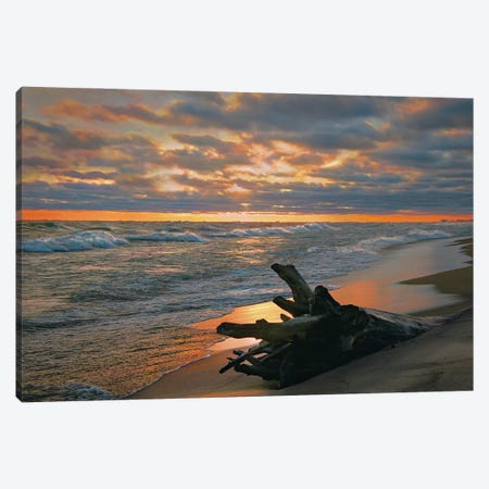 Seaside Sunset Canvas Print #SVE93} by Steve Toole Canvas Art