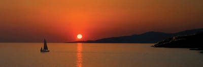 Aegean Sunset by Steve Toole framed canvas print