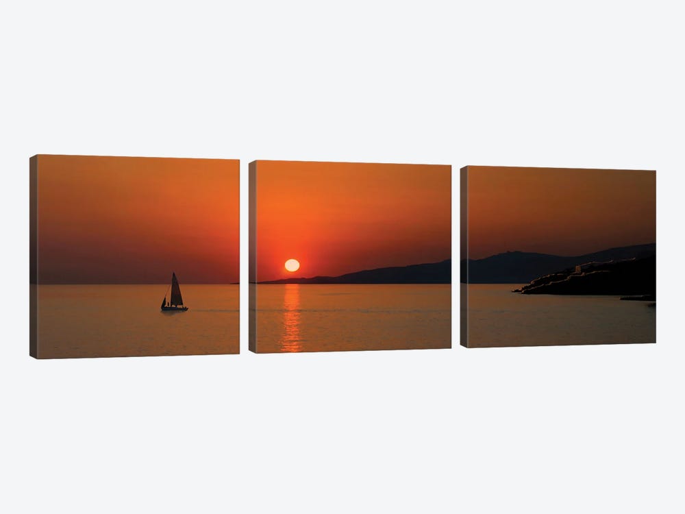 Aegean Sunset by Steve Toole 3-piece Art Print
