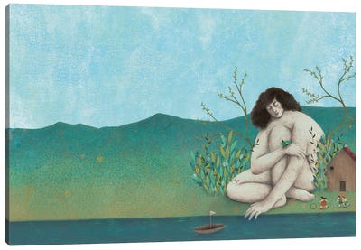 The Giantess Canvas Art Print - Surreal Bodyscapes