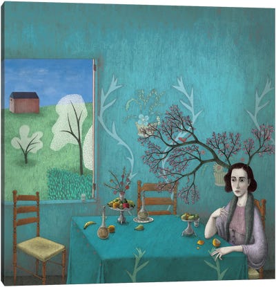 The Blue Room Canvas Art Print - Alefes Silva
