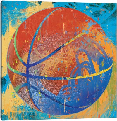 Basketball Canvas Art Print - Kids Sports Art