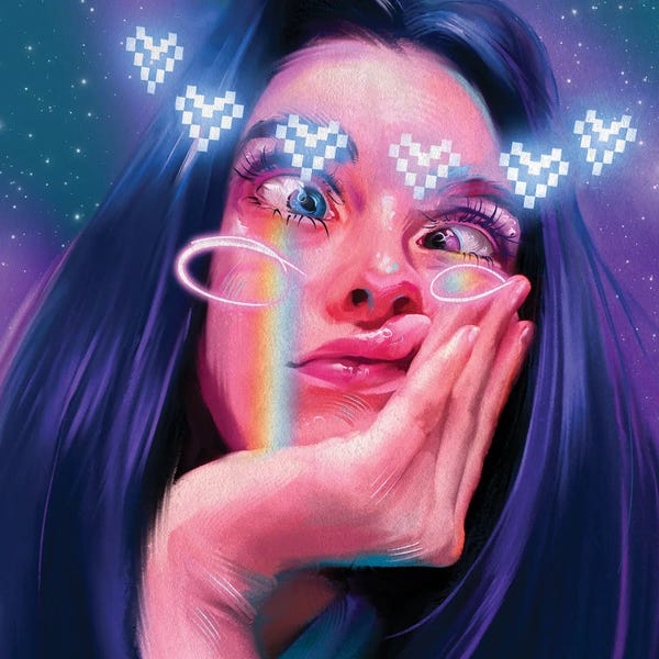 Y2K: Self Portrait Hearts by Svetlana Aleynikova