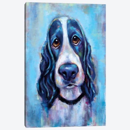 Puppy Eyes Canvas Print #SVL14} by Christine Savella Canvas Artwork