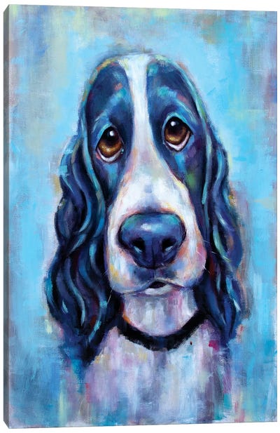 Puppy Eyes Canvas Art Print - Christine Savella