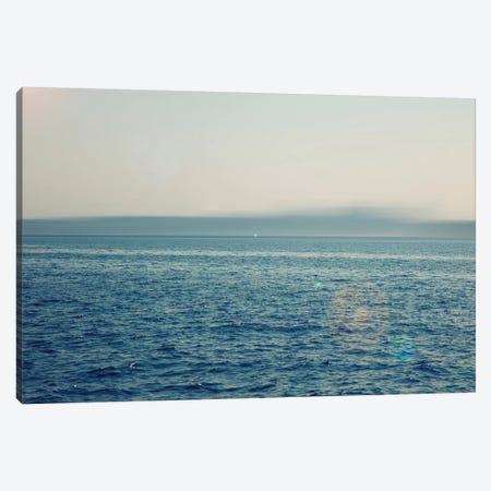 Wide Ocean With Lens Flare Canvas Print #SVN61} by Savanah Plank Canvas Wall Art