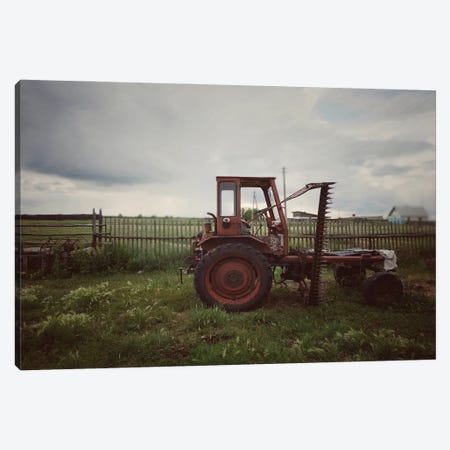Tractor Canvas Print #SVR107} by Larisa Siverina Canvas Wall Art
