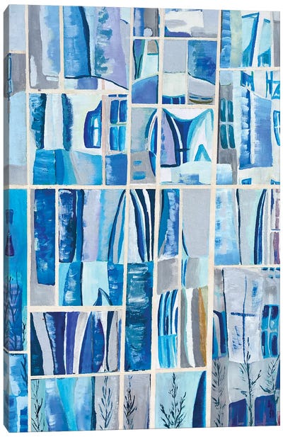 Blue Windows II Canvas Art Print - Larisa Siverina