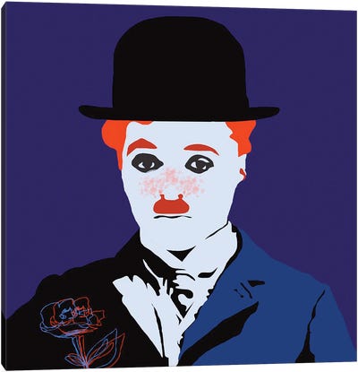 Charlie Chaplin Canvas Art Print - Larisa Siverina
