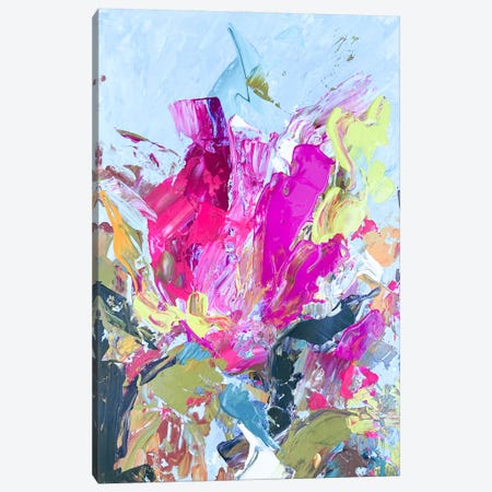 Pink Tulip Canvas Print #SVR420} by Larisa Siverina Canvas Wall Art