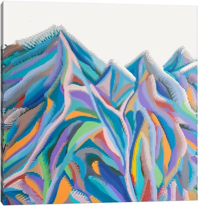 Colored Mountains Canvas Art Print - Larisa Siverina
