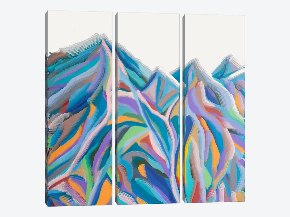 Colored Mountains by Larisa Siverina 3-piece Canvas Print