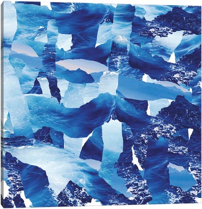 Abstract Blue Sea Canvas Art Print - Larisa Siverina
