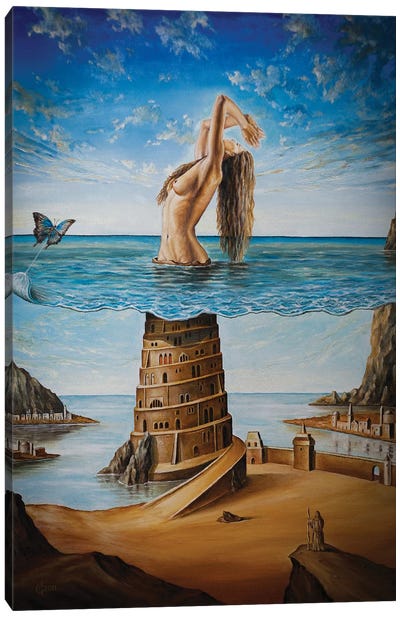 The New Babylon Canvas Art Print - Surreal Bodyscapes