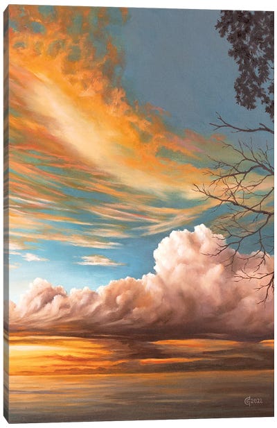 After The Storm Canvas Art Print - Cloudy Sunset Art