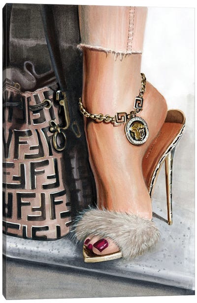Fendi Canvas Art Print - Shoe Art