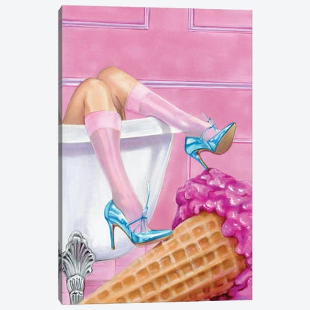 Pink Ice Creame Canvas Print #SVT24} by Svetlana Balta Art Print