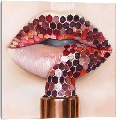 Sweet Lips Canvas Art Print - Beauty