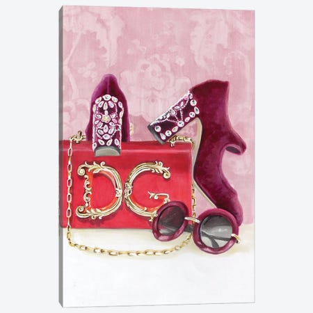 Fashion Drips CC Purple High Heels, D - Canvas Print