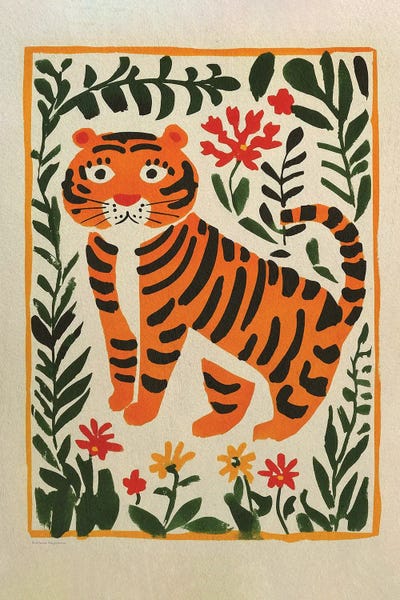 Svetlana Aleinikova - Framed Fine Art Prints: Tiger In The Forest by Svetlana Aleinikova