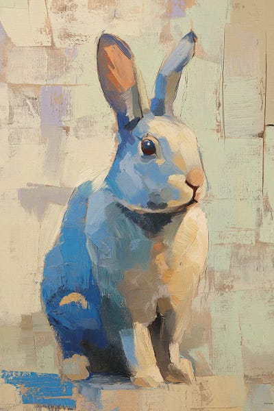 Rabbits: Brushstroke Bunny by Svetlana Aleinikova