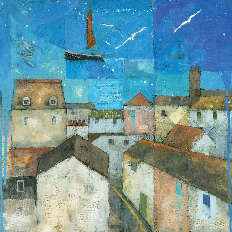 Falmouth Rooftops by Steve Mitchell wall art