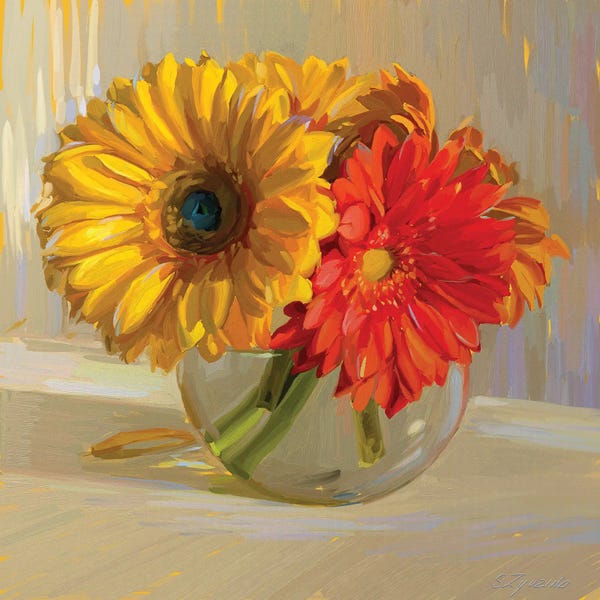 Contemporary Fine Art: Sunny Gerbera Daisies by Svetlana Zyuzina