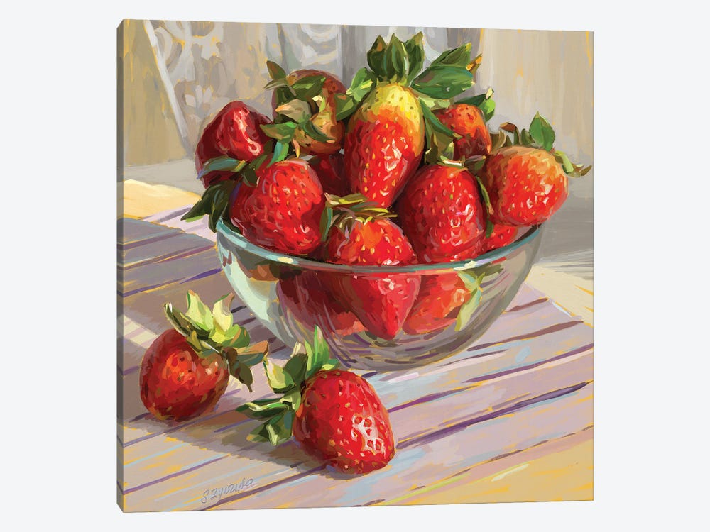 Strawberry Morning by Svetlana Zyuzina 1-piece Canvas Art Print