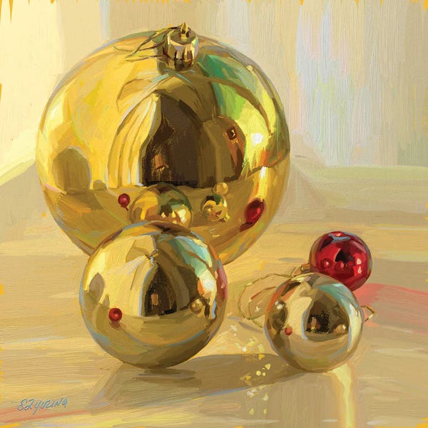 Seasonal Glam: Shiny Christmas Bubbles by Svetlana Zyuzina