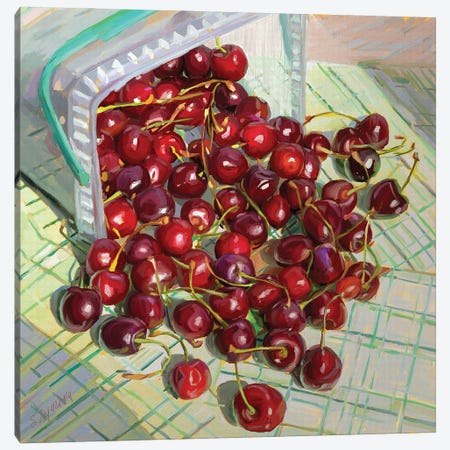Freshly Picked  Up Cherries Canvas Print #SVZ31} by Svetlana Zyuzina Canvas Print