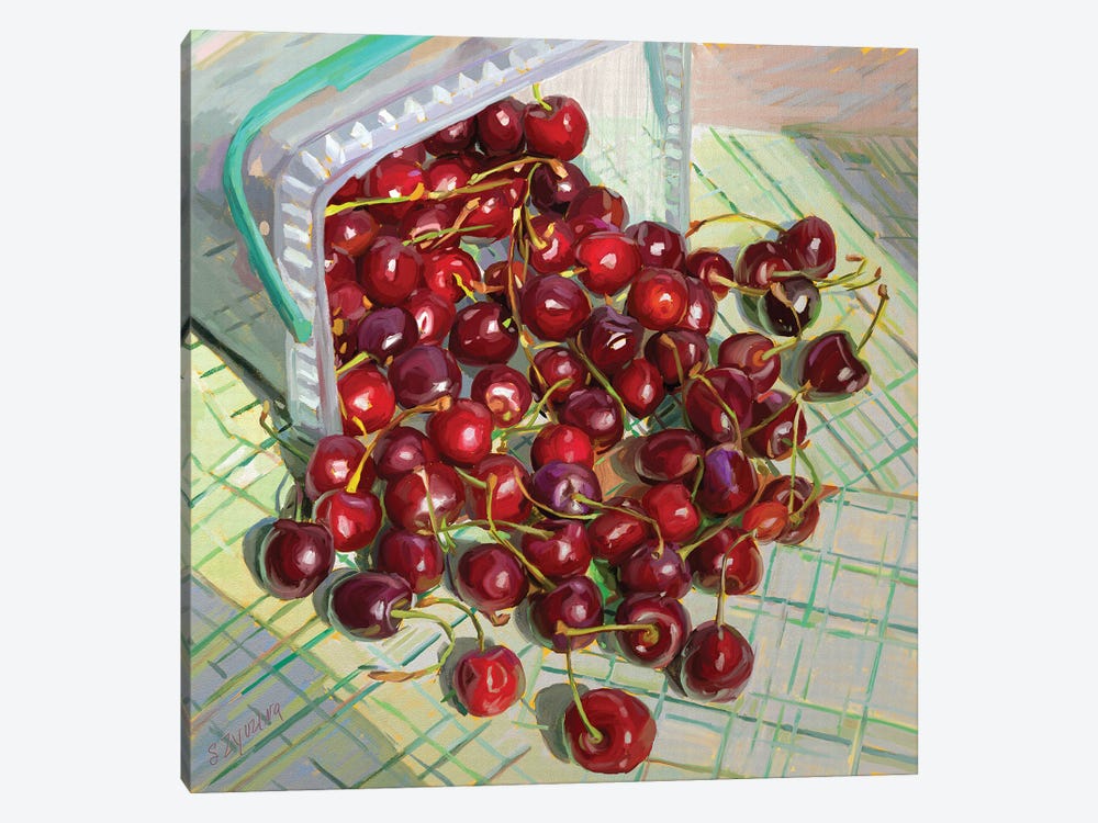 Freshly Picked  Up Cherries by Svetlana Zyuzina 1-piece Art Print