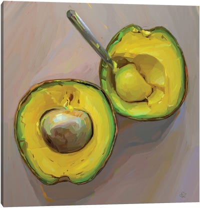 Avocado O’Clock Canvas Art Print - Similar to Georgia O'Keeffe