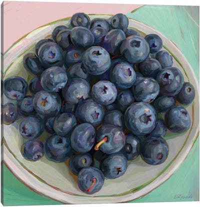 Blueberry Crush Canvas Art Print - Berry Art